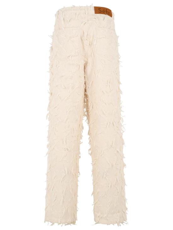 26SS 세퍼 데님 팬츠 MSS25NIKOSFRIFRINGED WHITE TWILL White - SEFR