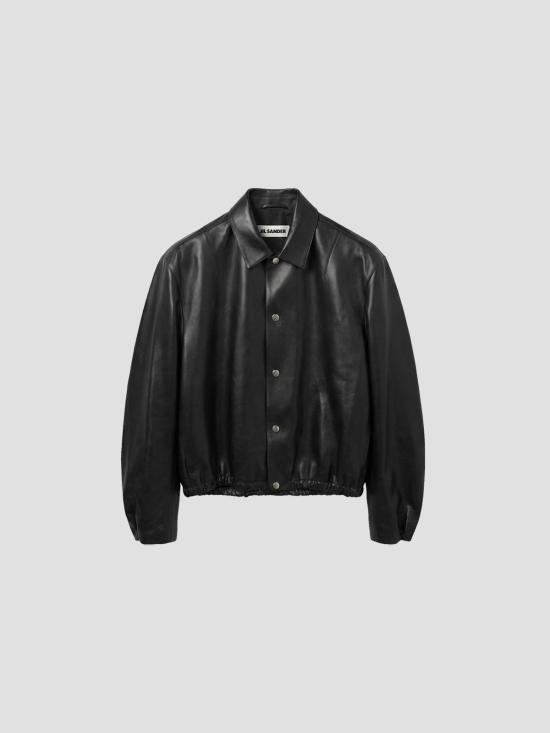 26SS 질샌더 가죽 자켓 J21SW0135J07231 001 BLACK