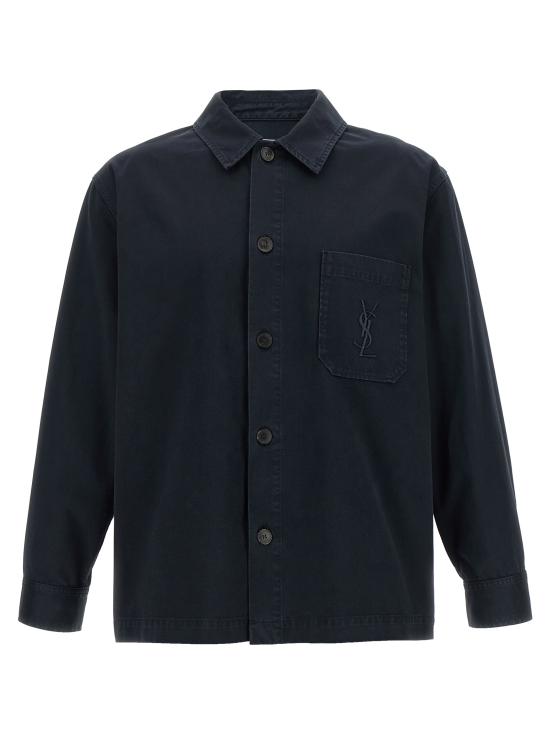 26SS 생로랑 긴팔 셔츠 861004Y04VD5109 Blue