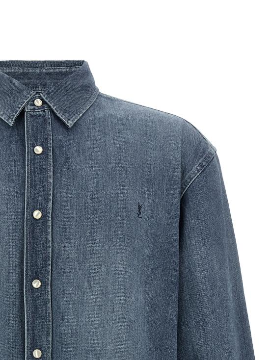 26SS 생로랑 긴팔 셔츠 862246Y29YA4428 Blue - SAINT LAURENT