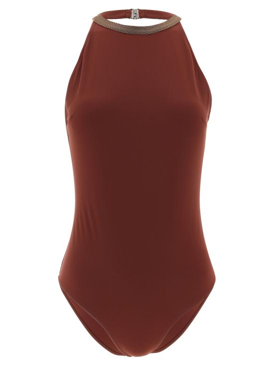 26SS 브루넬로 쿠치넬리 원피스 수영복 MQ965VS879C9093 Bordeaux