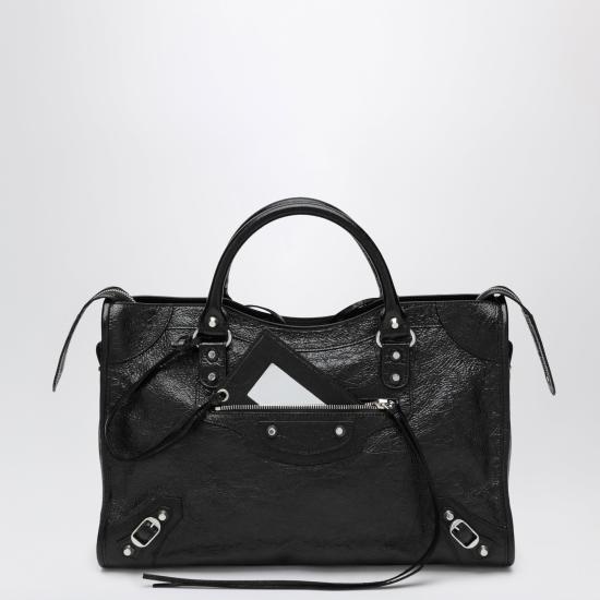 26SS 발렌시아가 르 시티 백 미디움 8657602ACLR Black