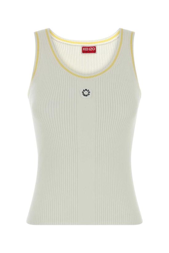  겐조 민소매 티셔츠 Kenzo 비스코스 블렌드 탱크탑 오프화이트
