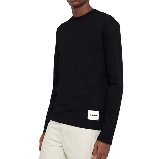  질샌더 긴팔 티셔츠 질 샌더 블랙  3팩 세트 - JIL SANDER
