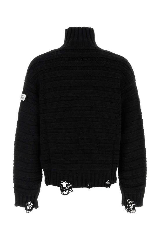  MM6 메종마르지엘라 터틀넥 Mm6 메종 마르지엘라 울 및 아크릴  블랙 - MM6 MAISON MARGIELA
