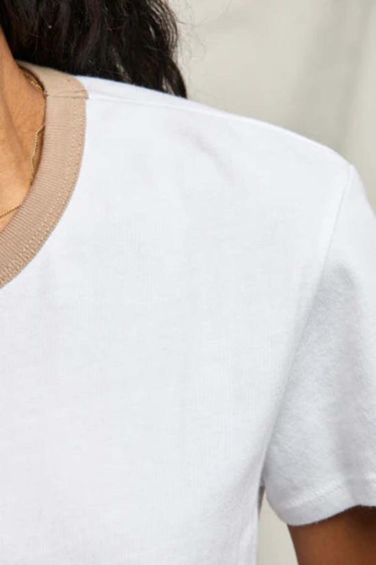  퍼펙트 화이트 티 반팔 티셔츠 빌리 콘트라스트 티 - PERFECT WHITE TEE