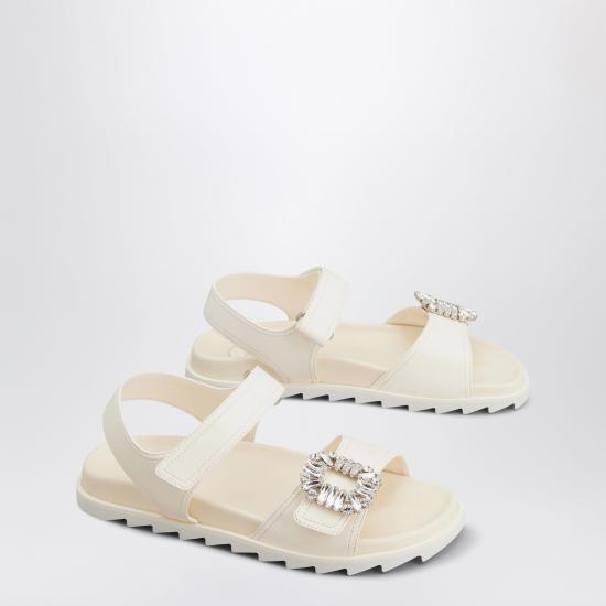 26SS 로저비비에 슬라이디 비브 샌들 RVW4584469091T White - ROGER VIVIER