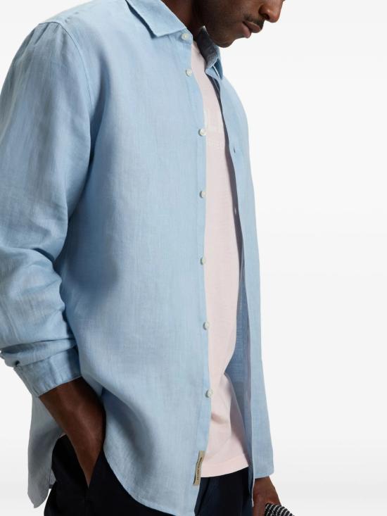  울리치 데님 셔츠 린넨  블루 - WOOLRICH