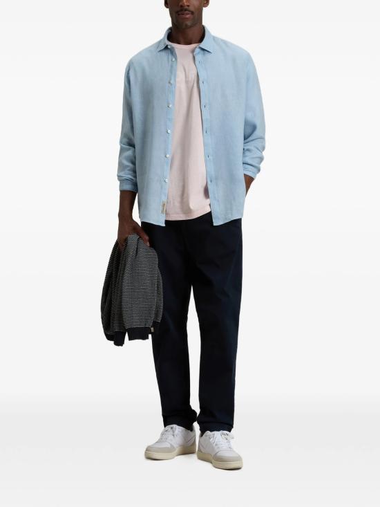  울리치 데님 셔츠 린넨  블루 - WOOLRICH