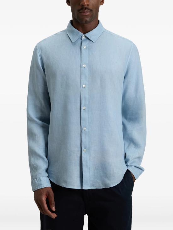  울리치 데님 셔츠 린넨  블루 - WOOLRICH