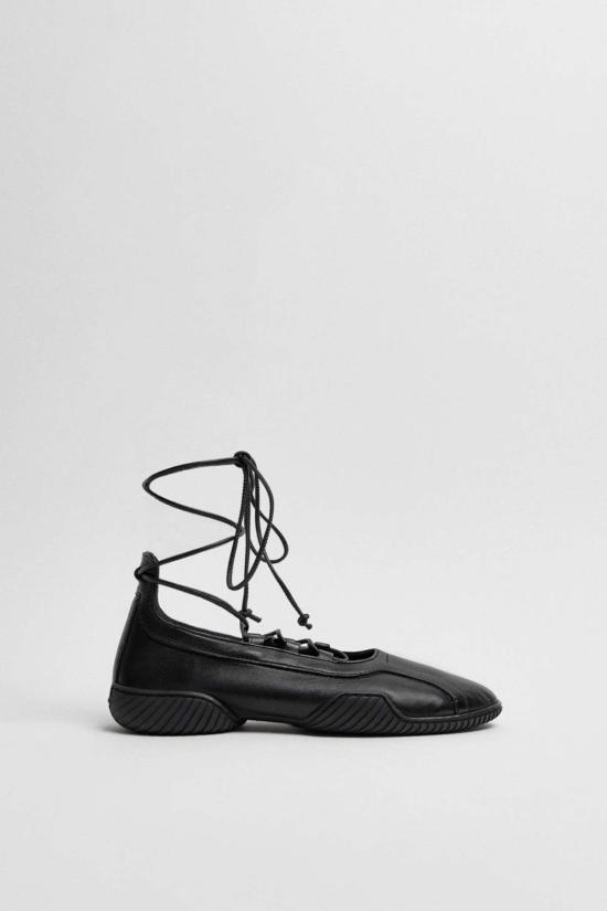  미스타 플랫 슈즈 에이버리 레이스 발레리나 - MIISTA