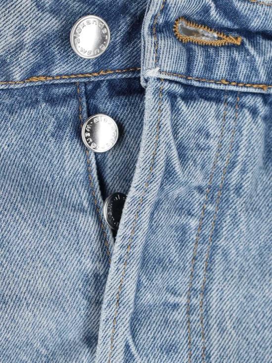  알렉산더 왕 데님 숏팬츠 크리스탈 라인스톤 데님 쇼츠 라이트 블루 - ALEXANDER WANG