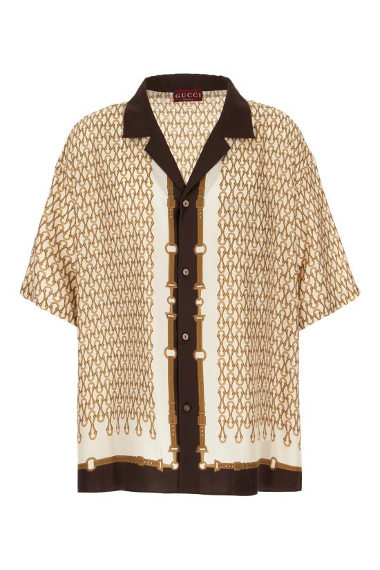 26SS 구찌 반팔 셔츠 794907ZAUIZ 9549 Marrone