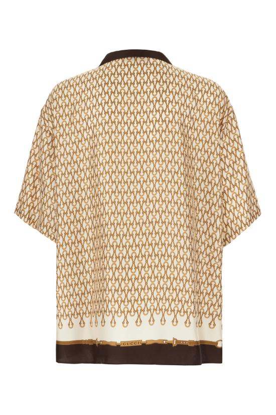 26SS 구찌 반팔 셔츠 794907ZAUIZ 9549 Marrone - GUCCI