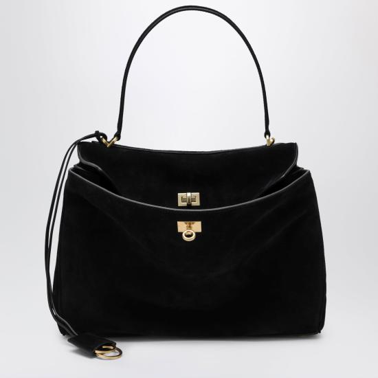 26SS 발렌시아가 로데오 핸드백 7897722ACKO Black