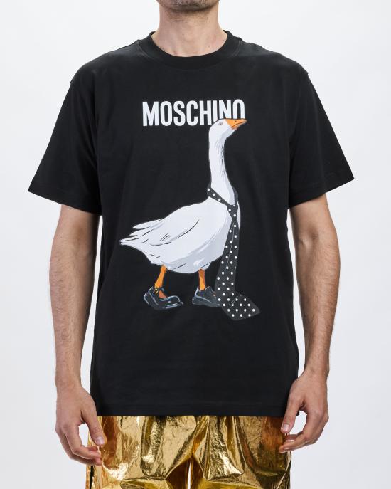26SS 모스키노 반팔 티셔츠 0715 0241 1555 NERO MULTI - MOSCHINO