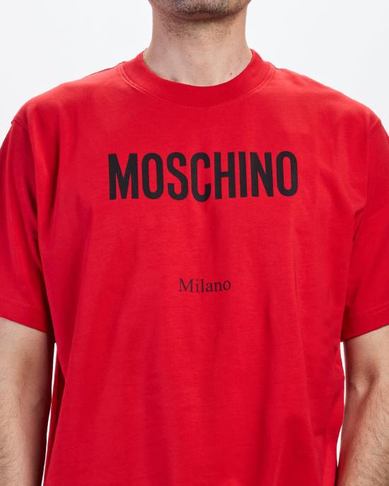 26SS 모스키노 반팔 티셔츠 0713 0241 1115 ROSSO - MOSCHINO