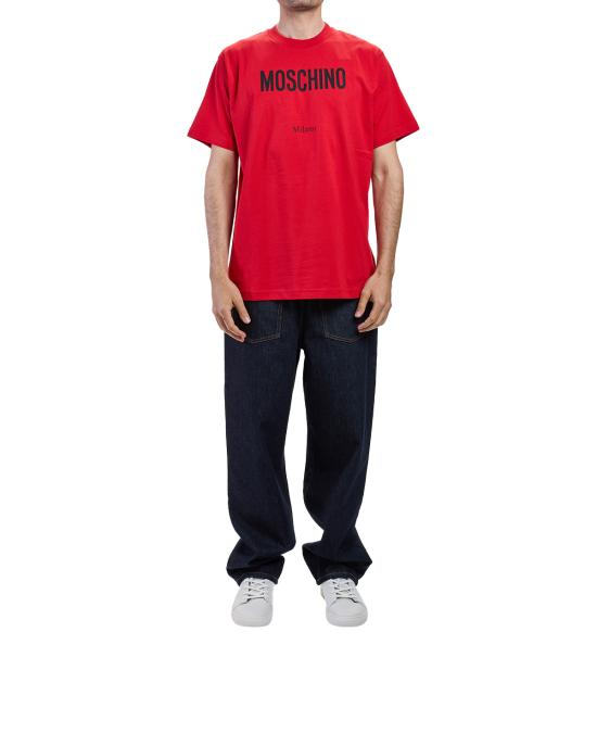 26SS 모스키노 반팔 티셔츠 0713 0241 1115 ROSSO - MOSCHINO