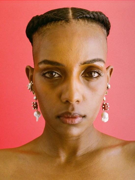  패리스 이어링 파리스 도토 젬 포션 드롭 귀걸이 (스털링 실버) - FARIS