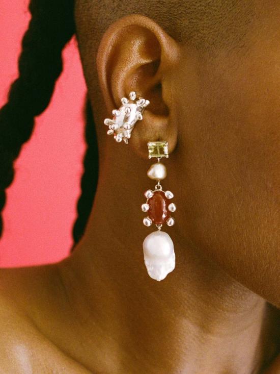  패리스 이어링 파리스 도토 젬 포션 드롭 귀걸이 (스털링 실버)