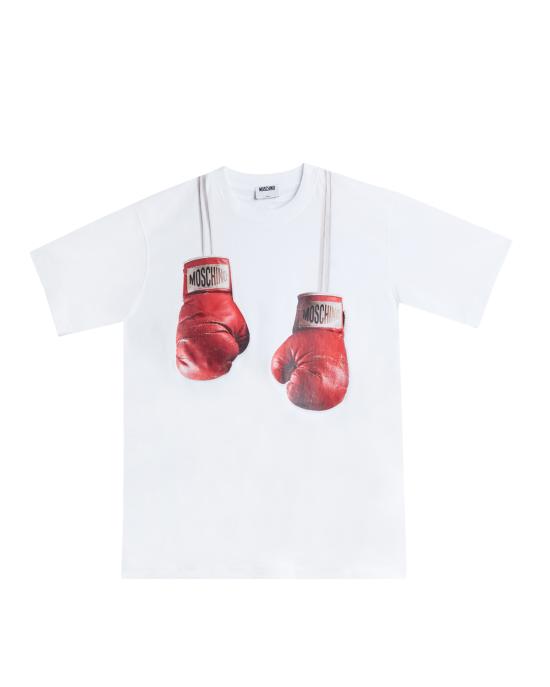 26SS 모스키노 반팔 티셔츠 0723 0241 1001 BIANCO MULTI