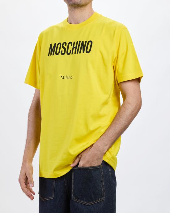 26SS 모스키노 반팔 티셔츠 0713 0241 1027 GIALLO - MOSCHINO
