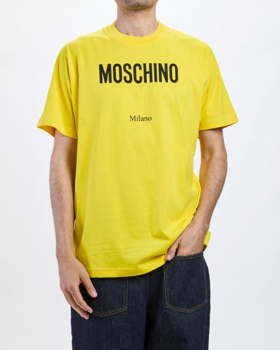 26SS 모스키노 반팔 티셔츠 0713 0241 1027 GIALLO - MOSCHINO