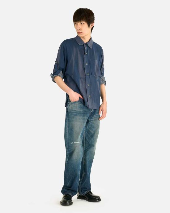  지용킴 데님 셔츠 김지용 스트랩 디테일 - JIYONGKIM