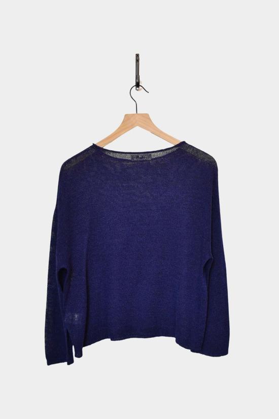  이치 앤티퀴트 스웨터 이치 앤티퀴츠 재팬 풀 가먼트 니트 풀오버 네이비 - ICHI ANTIQUITES