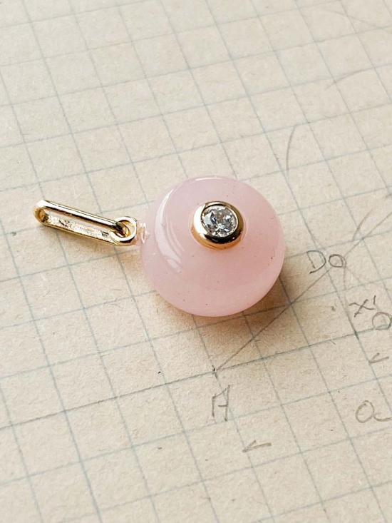  탯치 목걸이/팬던트 Thatch Bon Bon Pink Jade Charm