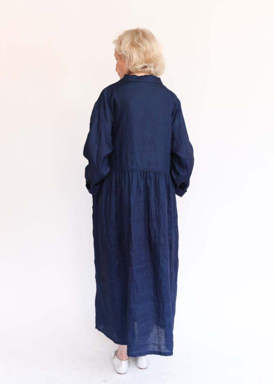  이치 앤티퀴트 롱 원피스 Ichi Antiquites 인디고 리넨 드레스 - ICHI ANTIQUITES