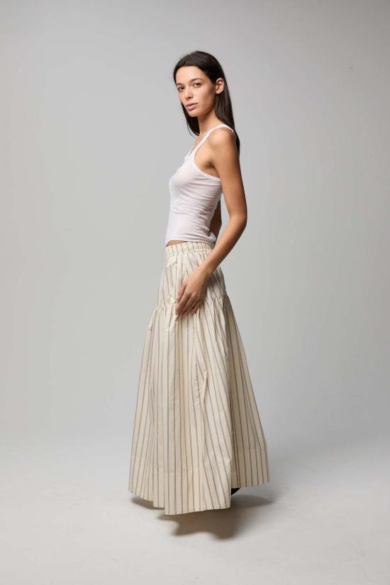  아셀 롱 스커트 애셔 루나 포플린  미스티 로즈 - ASHER