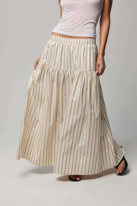  아셀 롱 스커트 애셔 루나 포플린  미스티 로즈