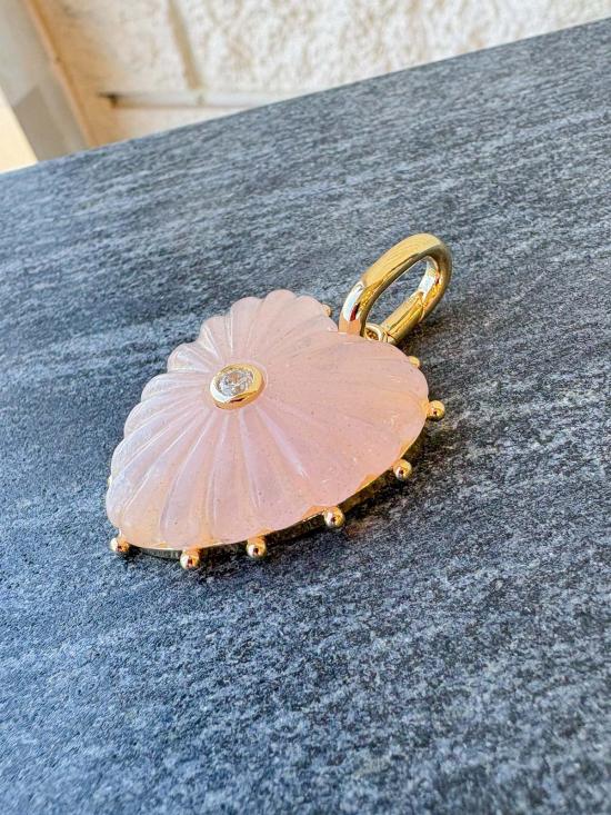  탯치 목걸이/팬던트 댓치 말렌 핑크 제이드 클립 참 - THATCH