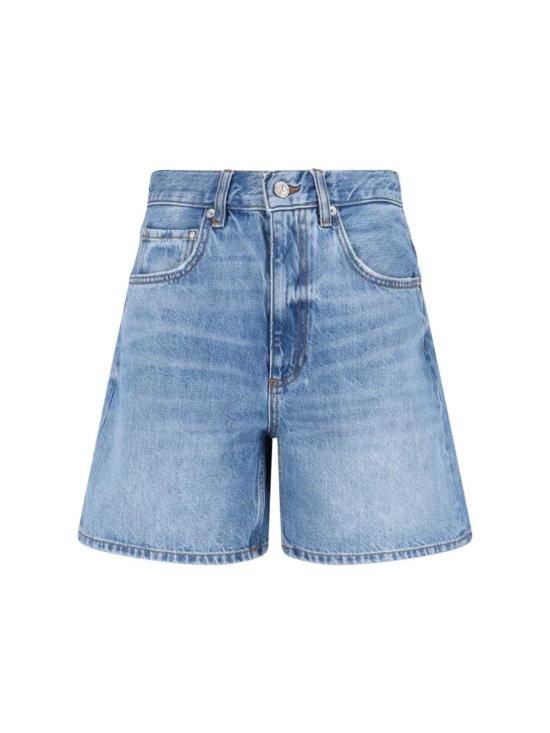 애니빙 데님 숏팬츠 아니네 빙 하이웨이스트 데님 반바지 (블루)