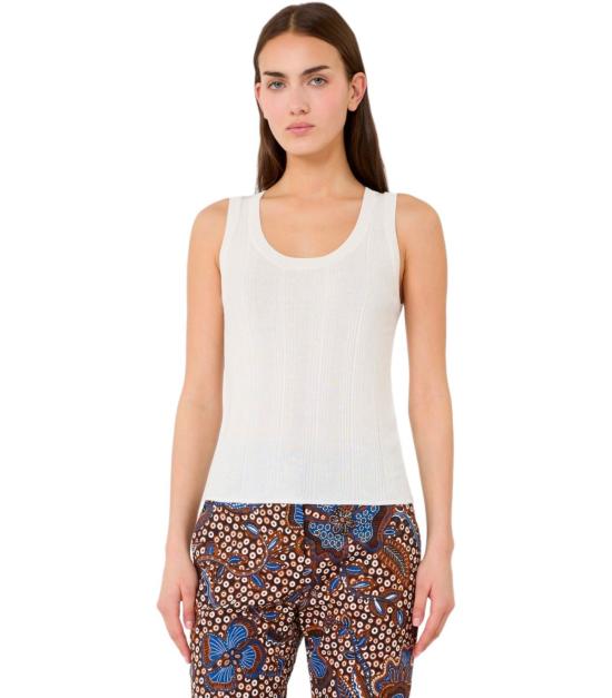 26SS 위켄드막스마라 민소매 티셔츠 2615361012600 001 XS White - WEEKEND MAX MARA