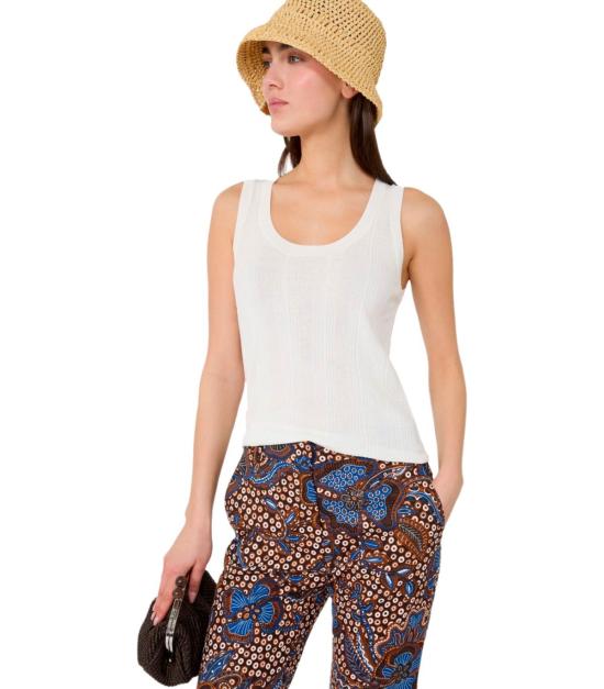 26SS 위켄드막스마라 민소매 티셔츠 2615361012600 001 XS White - WEEKEND MAX MARA