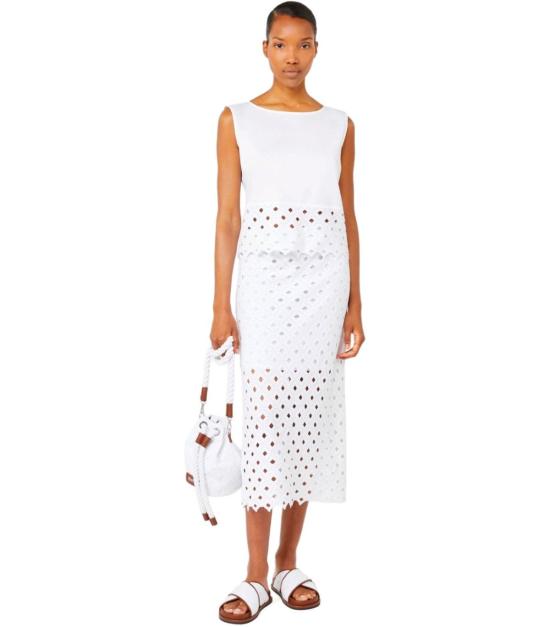 26SS 막스마라 민소매 티셔츠 2616161039600 001 XS White - MAX MARA