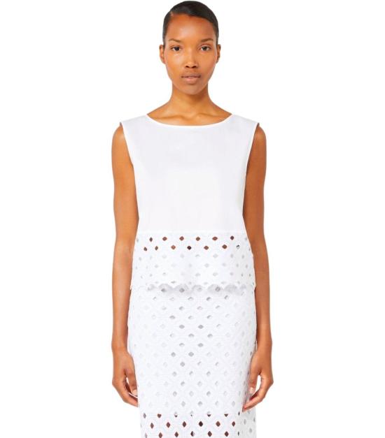 26SS 막스마라 민소매 티셔츠 2616161039600 001 XS White - MAX MARA