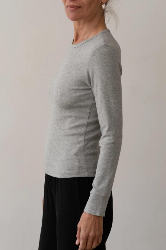  도니 긴팔 티셔츠 . 베이비 립 스캘럽 - DONNI.