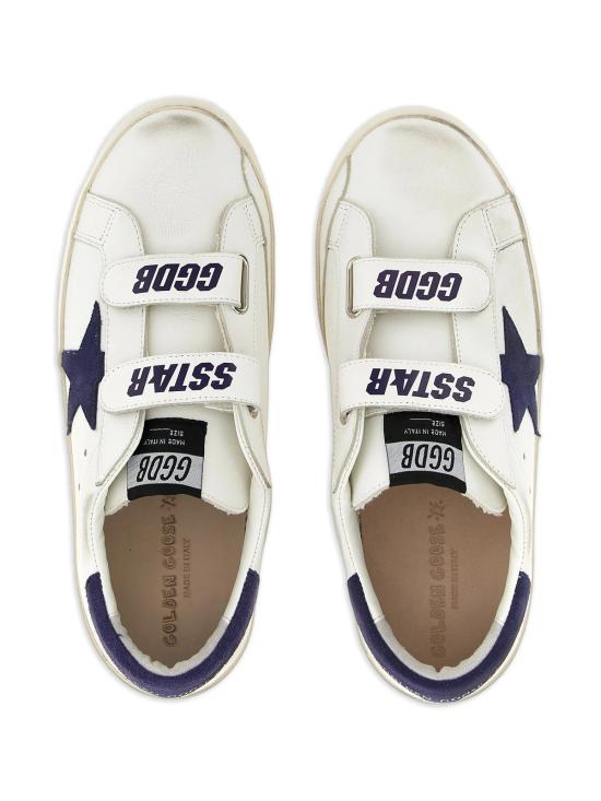  [키즈] 골든구스 스니커즈 골든 구스 아동용 올드 스쿨 가죽 갑피 스웨이드 별 모양 굽 신발 - GOLDEN GOOSE