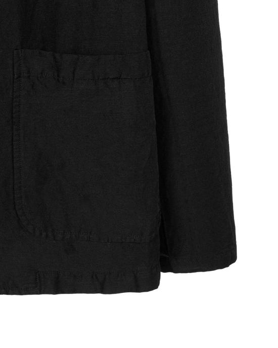  꼼데가르송 수트 자켓 Comme Des Garçons 폴리에스테르 린넨 개버딘 가먼트 다이 재킷 블랙 - COMME DES GARCONS