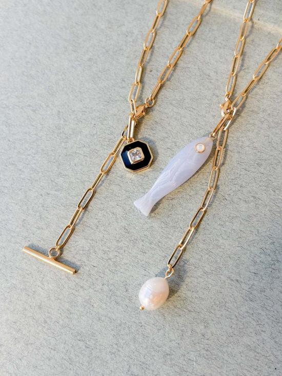  탯치 목걸이/팬던트 Thatch Florence 블랙 에나멜 참 - THATCH