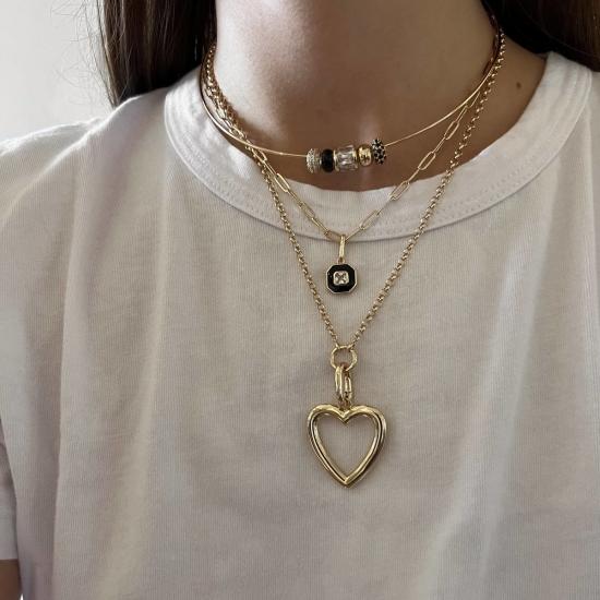  탯치 목걸이/팬던트 Thatch Florence 블랙 에나멜 참 - THATCH