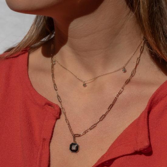  탯치 목걸이/팬던트 Thatch Florence 블랙 에나멜 참 - THATCH