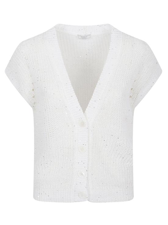 26SS 페세리코 가디건 S99133F05 00A White