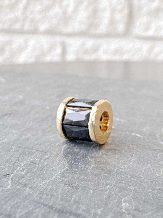  탯치 팔찌 짚으로 만든 돌고래 블랙 비즈 참 - THATCH