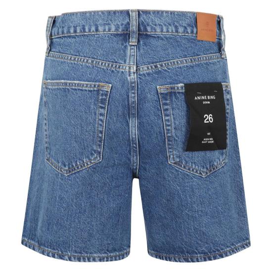  애니빙 데님 숏팬츠 아니네 빙 캣 하이라이즈 이지 쇼트 블루 - ANINE BING