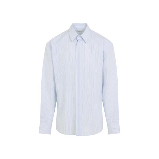 26SS 생로랑 긴팔 셔츠 854923 Y2N31 4423 BLEU CRAIE - SAINT LAURENT