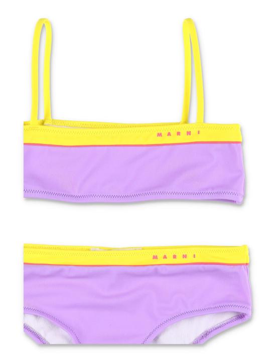  [키즈] 마르니 비키니 키즈 마니 콘트라스트 엣지 비키니 릴라 - MARNI